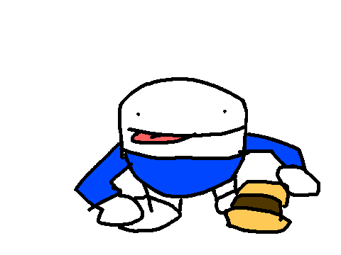 Bro asked me how fast i could animate a fat guy eating a burger