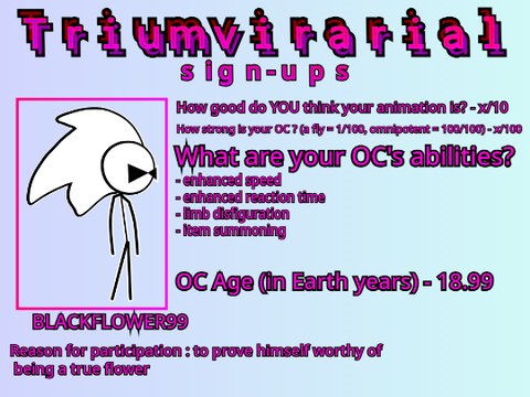 my very awesome signup!