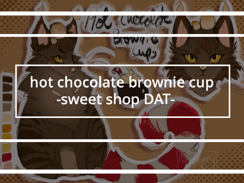 ⧼⋆⧽ hot chocolate brownie cup ⧼⋆⧽ sweet shop ⧼⋆⧽