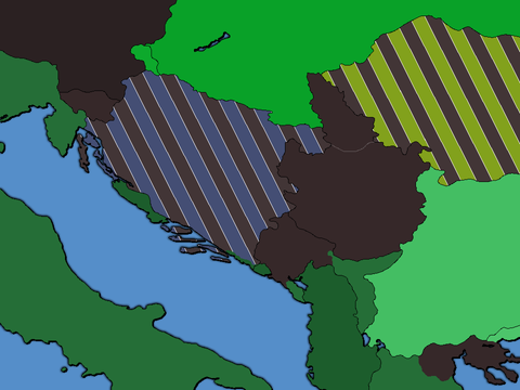 Map of Yugoslavia (April 1941 // World War II)
