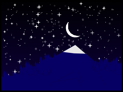 Night sky parallex (unique generation)