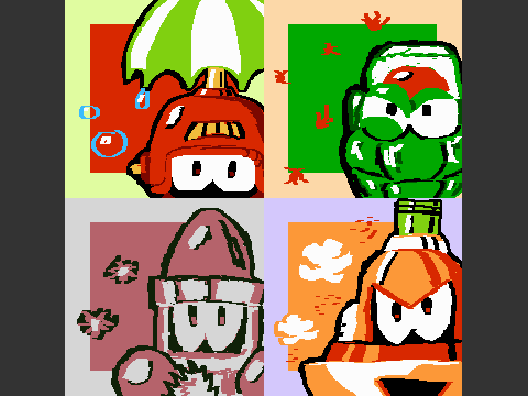 Buster Engine boss sketches (batch#1)
