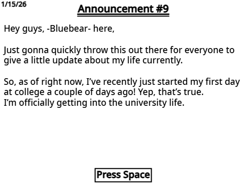 Important Announcement!