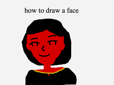 how to draw a face