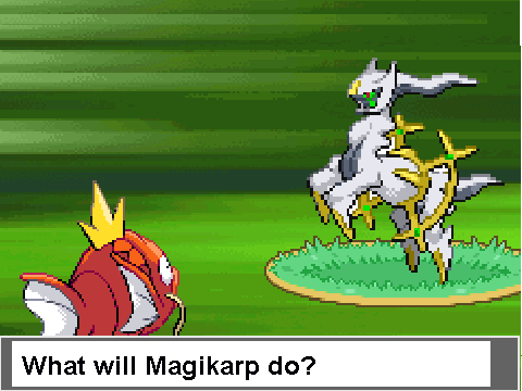 Magikarp kills Arceus!!