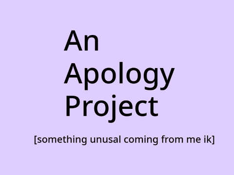 an apology.
