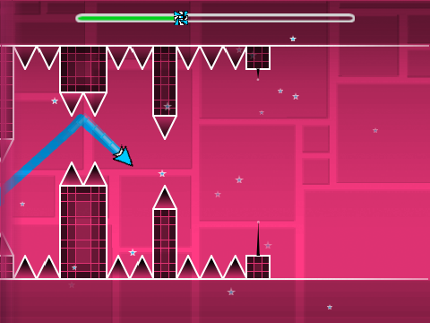 Geometry Dash (-diagonal block-) but the main levels are harder