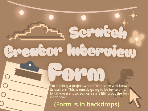 SCRATCH CREATOR INTERVIEW SHEET