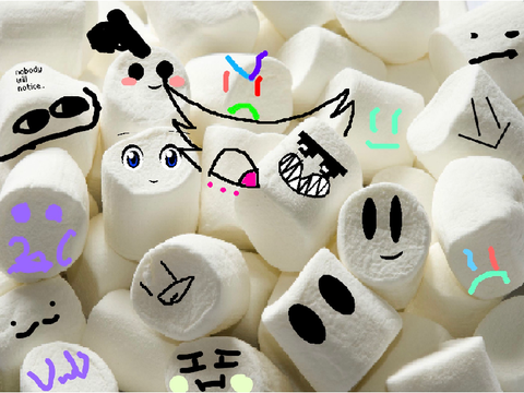 Draw your face on the marshmallow!!!
