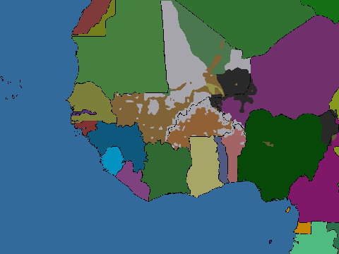 Map of Sahel ~ 2024-2025
