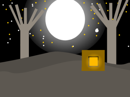 Moon and star parralax