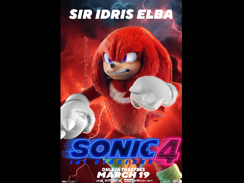 Sonic 4 Knuckles Character Poster Concept