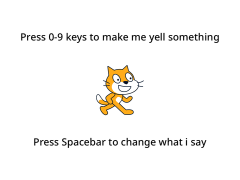 Scratch Cat yelling