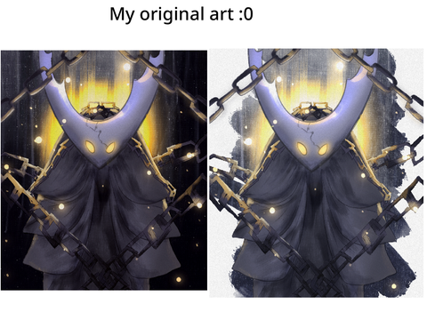 Hollow knight redraws (and orginal art)
