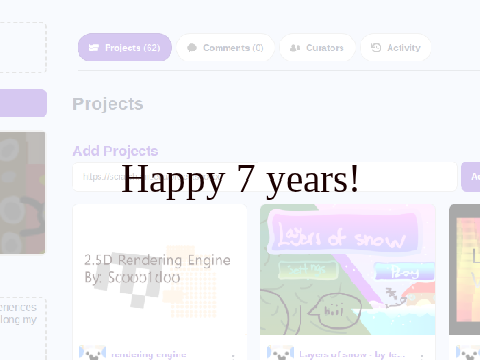 Happy 7 years! (check instructions)