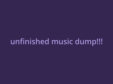 music dump (1/20/26)