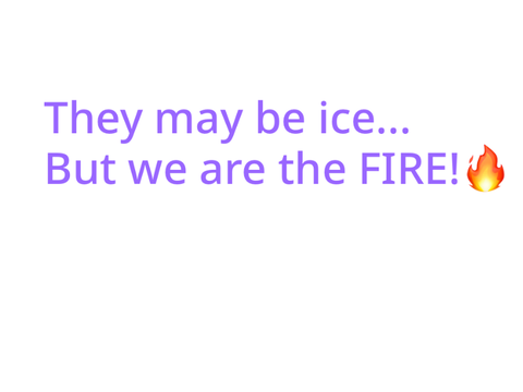 NO MORE ICE!