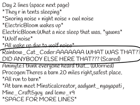 Day 2 lines for Amberrrr!!!!