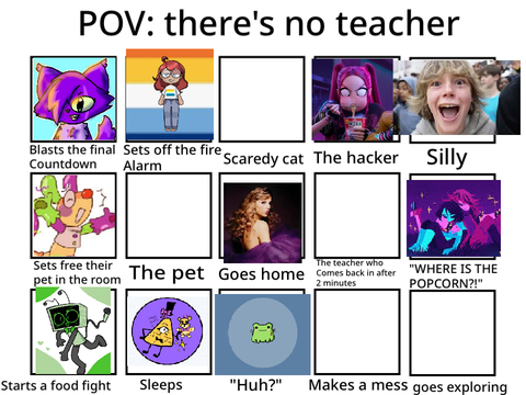 The teacher’s not in the classroom! Who are you? remix remix remix remix remix