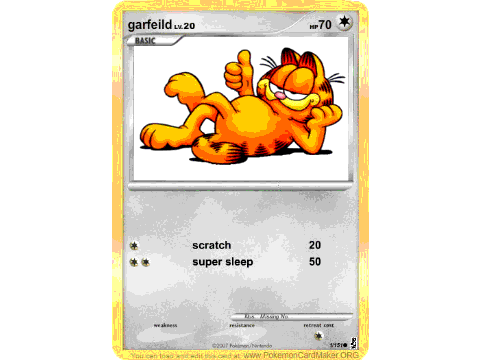garfeild card