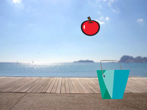 Apple in the basket !!! <3 