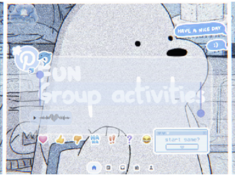 Fun group activities   ⎼⎼⋅☆