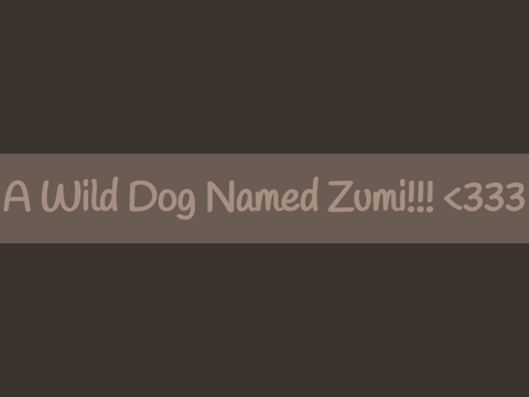 I Drew a Wild Dog named Zumi