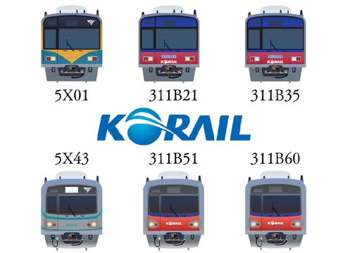 【フルベクター】韓国鉄道公社(KORAIL)311000系第1･第2世代車
