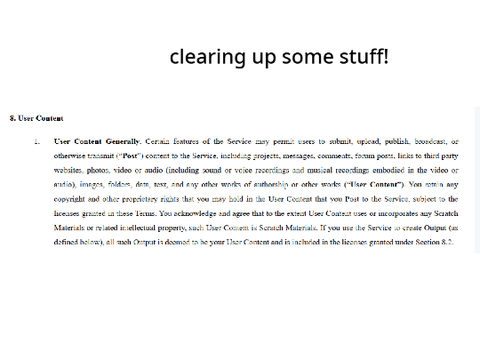 What these updated Scratch Terms of Service mean for anyone who wants to use my stuff!