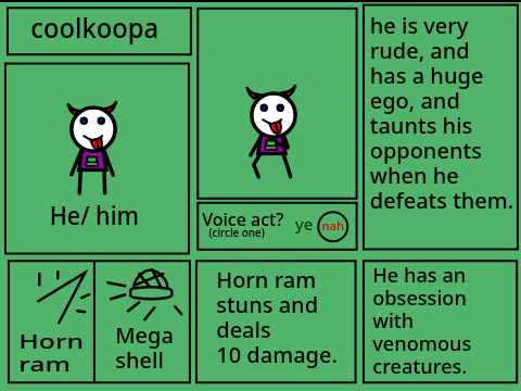 my character for CBG