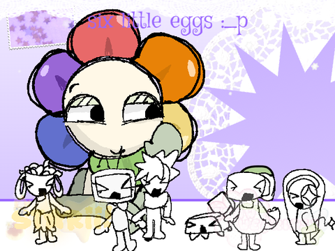 SIX LITTLE EGGS.
