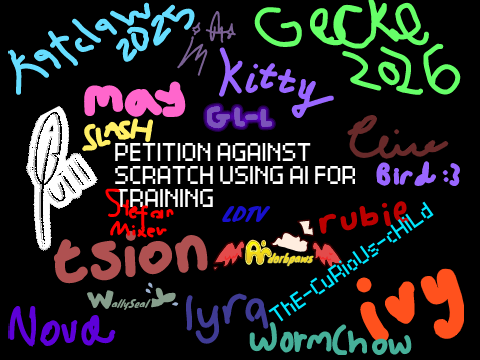 Petition against Scratch using AI, signed.