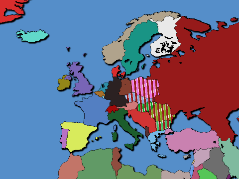 Map of Europe (August 1986 // Cold War)