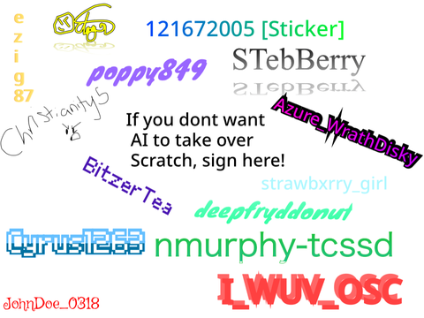 Sign to stop AI from taking over scratch! [13] remix remix