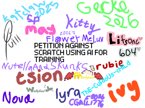 Petition against Scratch using AI, signed. Remix/Memix remix remix