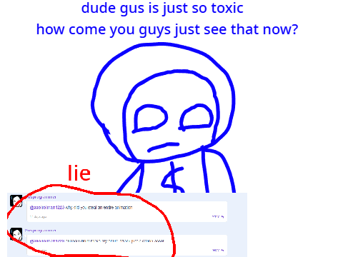 gusgammerpro has a hole in his shoes. copy