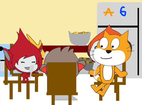 Scratch cat doing mushroom soup