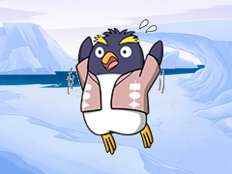 イワトビペンギン　北極で大パニック