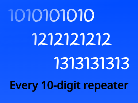 Every 10-digit repeater