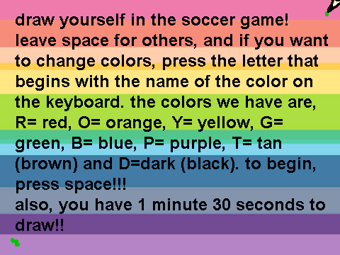 draw yourself in the soccer game!!