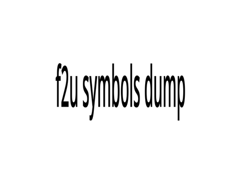 f2u symbols dump + desc