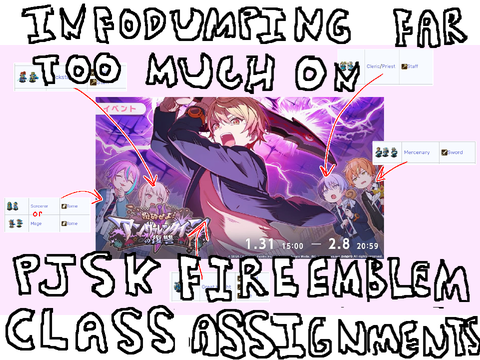 pjsk fire emblem class assignments based on event