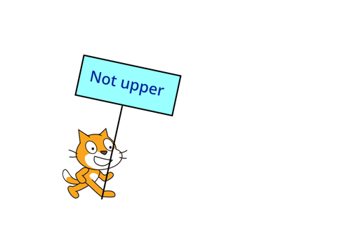 Upper case detection using 2 costumes remix
