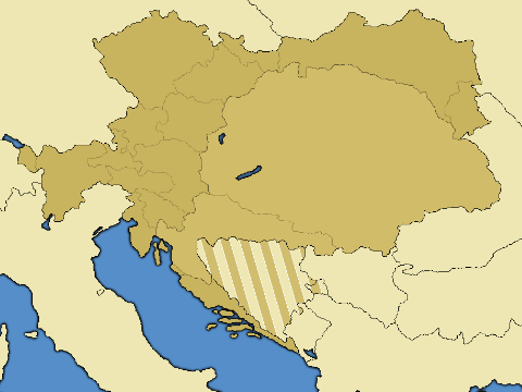 Map of Austria-Hungary (1912 | Buildup to War)