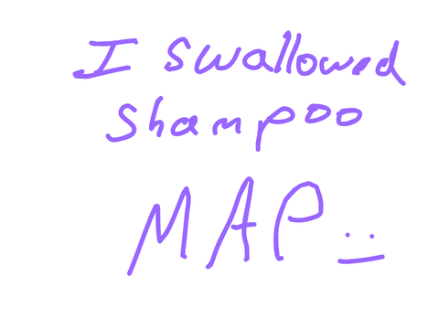 I Swallowed shampoo MAP