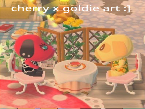 acnh art :] (cherry x goldie)