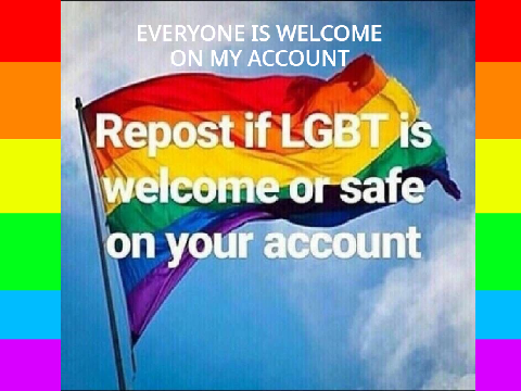 Repost/remix if the LGBTQ+ community is welcome on your account remix remix… remix remix