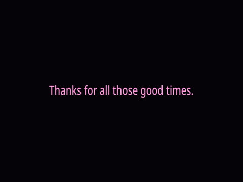 the good times.