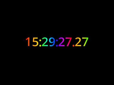 Rainbow Digital Clock