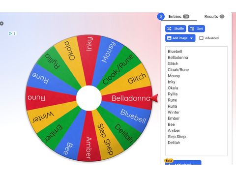 Wheel of OCs